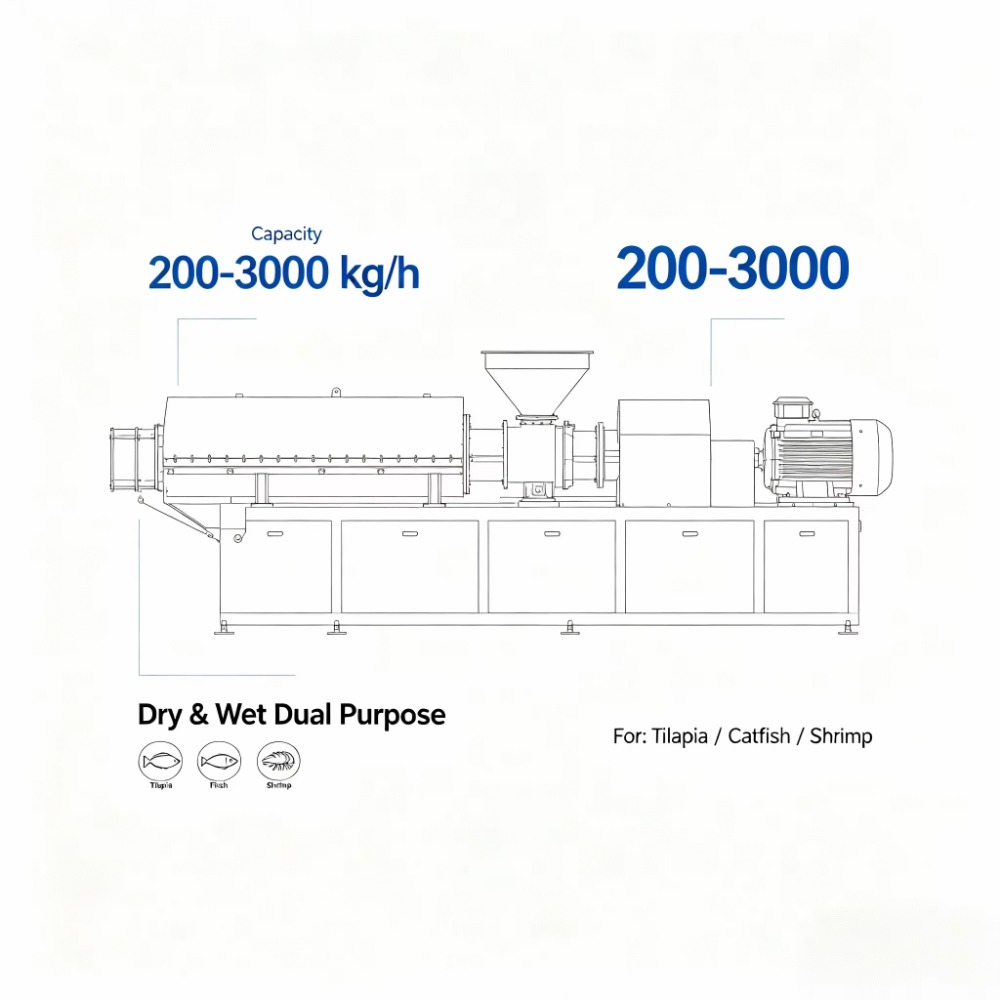 Yüzen Balık Yemi Ekstrüderi Çi - Extruder incelemesi ve fiyatı